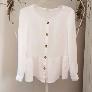 Button down top with peplum